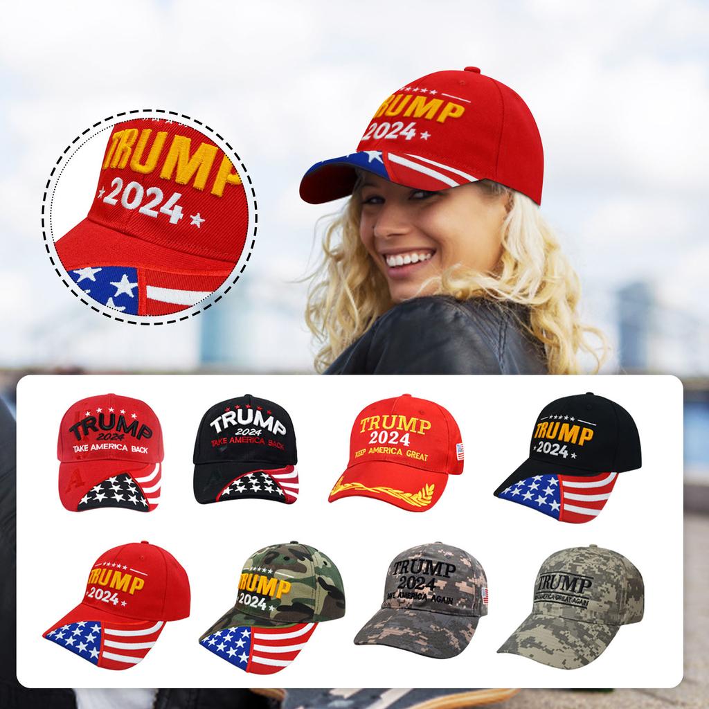 Шляпа 2024 Дональд Шляпа 2024 MAGA Keep America Great Hat Регулируемая бейсболка с вышивкой США