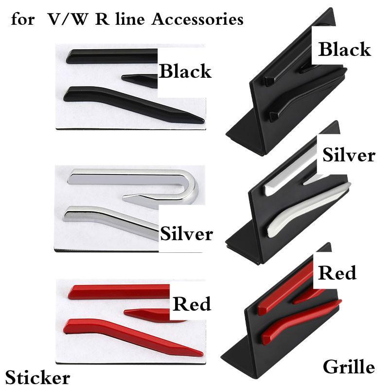 Car Sticker Front Hood Grille Emblem Trunk Badge for V/W R Line Accessories