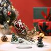 Flat Acrylic Christmas Reindeer Sleigh Santa Figurine  Christmas Santa Claus on Sleigh Decoration Holiday 2025 Party Supplies