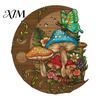 Bohemian Style Accessories Boho Moon Mushroom Wall Hanging Decor, Vintage Forest Multi-Layer Wooden Plaque, Floral Unique Housewarming Gift Butterfly