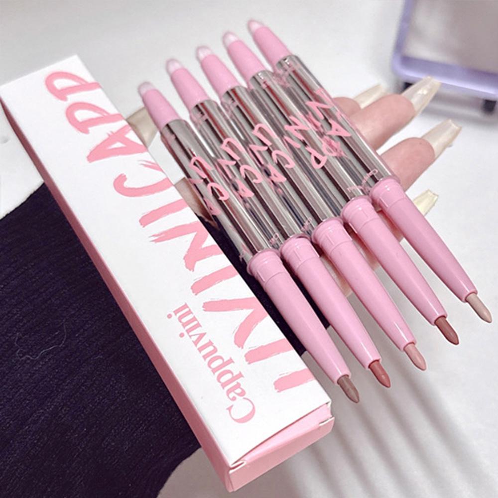 Карандаш для губ Nude с кисточкой для губ Cappuvini Korean Style Lip Makeup Long Last Velvet Matte Lipstick