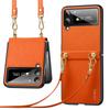 Для Samsung Galaxy Z Flip 3 5g (2021 )Чехол, ремешок через плечо, кожаный защитный чехол для телефона с плечевым ремнем