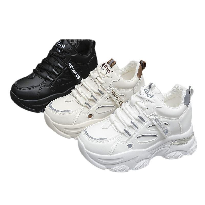 Factory Dad Shoes Girl Spring and Autumn 2025 New Versatile Small Thick-soled Breathable Sports Little White Shoes