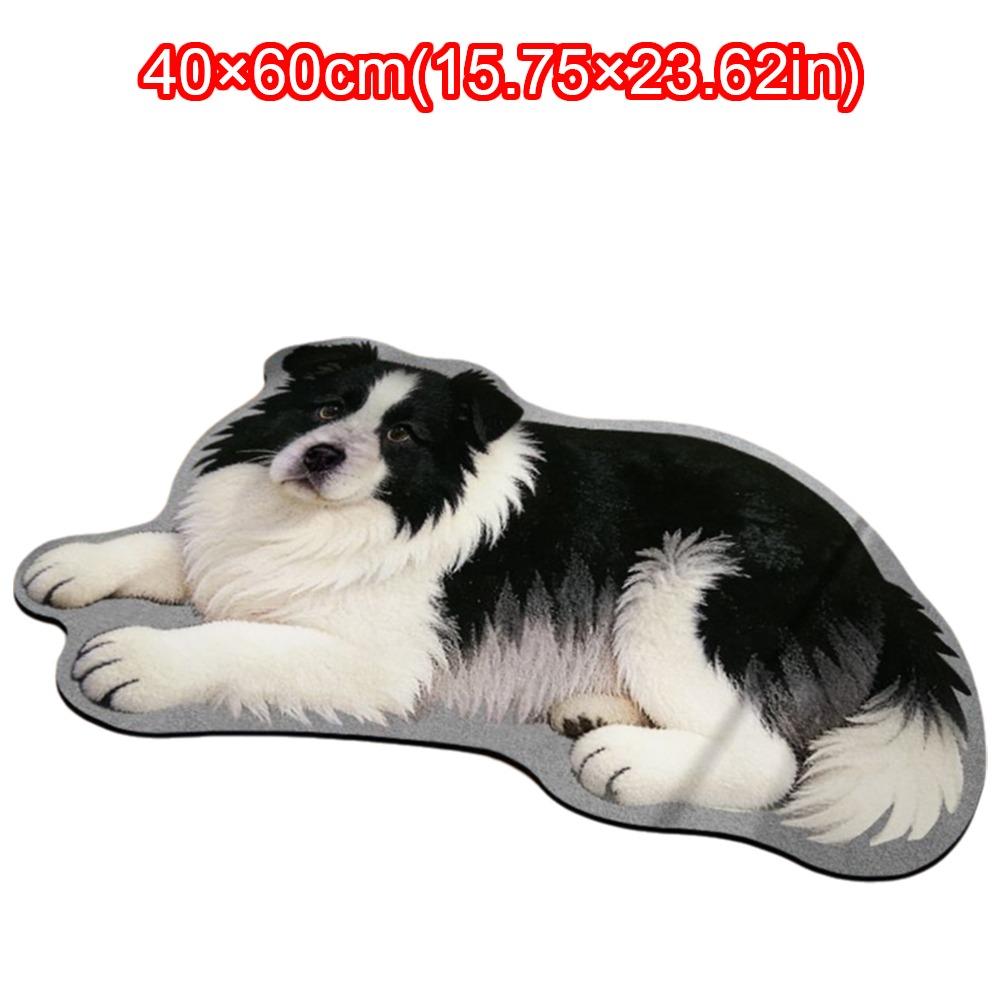 Pet Theme Rug Dog Shaped Rug Special-shaped Animal Floor Mat Cute Puppy Print Rug Bedroom Decor