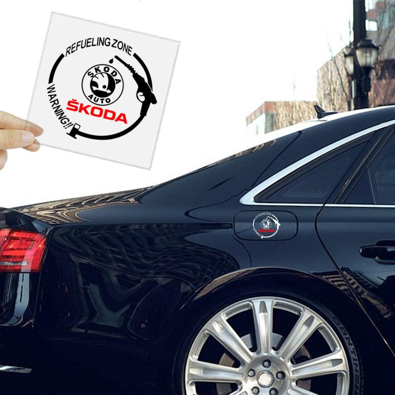 Виниловая светоотражающая наклейка на крышку бензобака с автомобильным значком, аксессуары для Skoda Octavia MK2 MK3 2 3 A7 Fabia Karoq Kodiaq Superb Rapid Kamiq