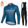 2024 Новая зимняя одежда для велоспорта, мужской флисовый комплект с длинными рукавами для велоспорта, зимняя одежда для горного велосипеда на открытом воздухе