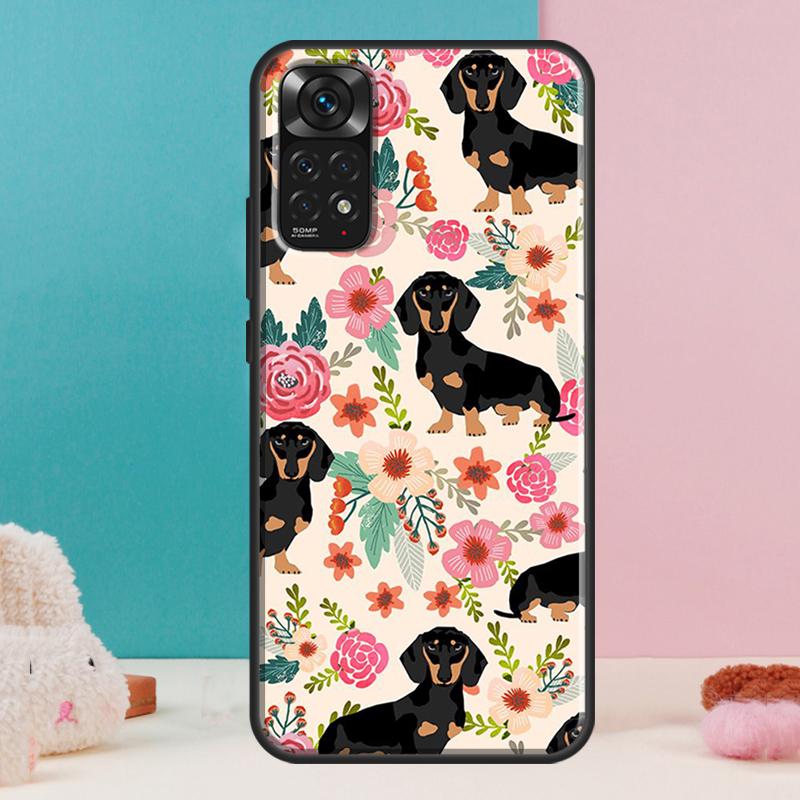 Чехол 'Любовь таксы' для Xiaomi Redmi Note 13 Pro 14 12 11 9 10 9S 10S 11S 12S Redmi 14C 13C 10C 12C