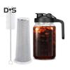 Cold Brew Coffee Maker 32oz/64oz Glass Pitcher with Stainless Steel Filter Wide Mouth Mason Jar Pitcher for Iced Tea Lemonade