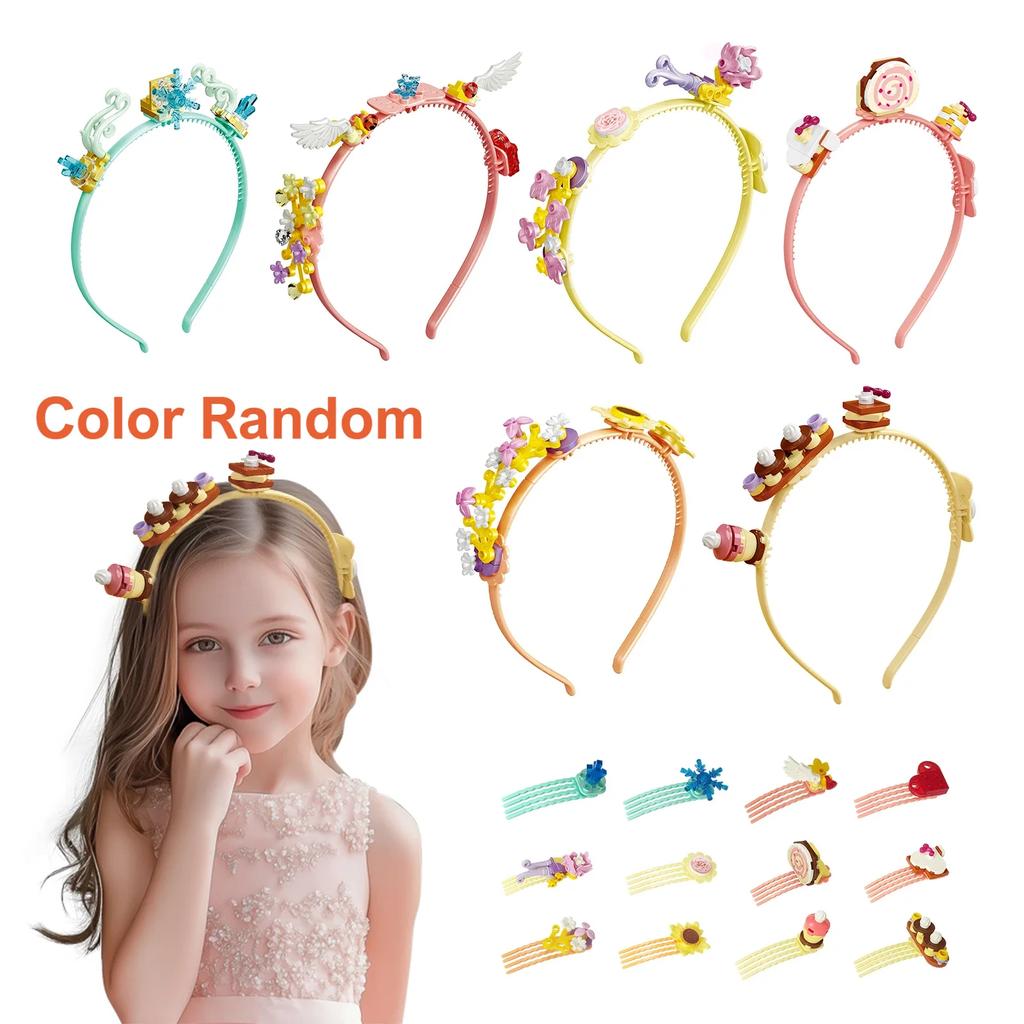 DIY Handmade Beaded Children's Crafts Girls Necklaces Bracelets Hair Clips Kids Pretend Play Makeup Toys Child Manual Activity
