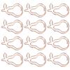 12pcs Professional Cute Pear Shaped Paper Clip Document Organizing Paper Clip (Rose Gold)