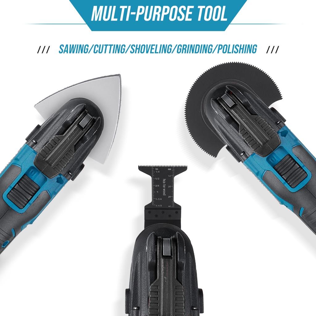 18 В осциллирующий многофункциональный инструмент, беспроводной реноватор с регулируемой скоростью, электрический триммер, 2 литиевых аккумулятора для аккумуляторных электроинструментов 388VF