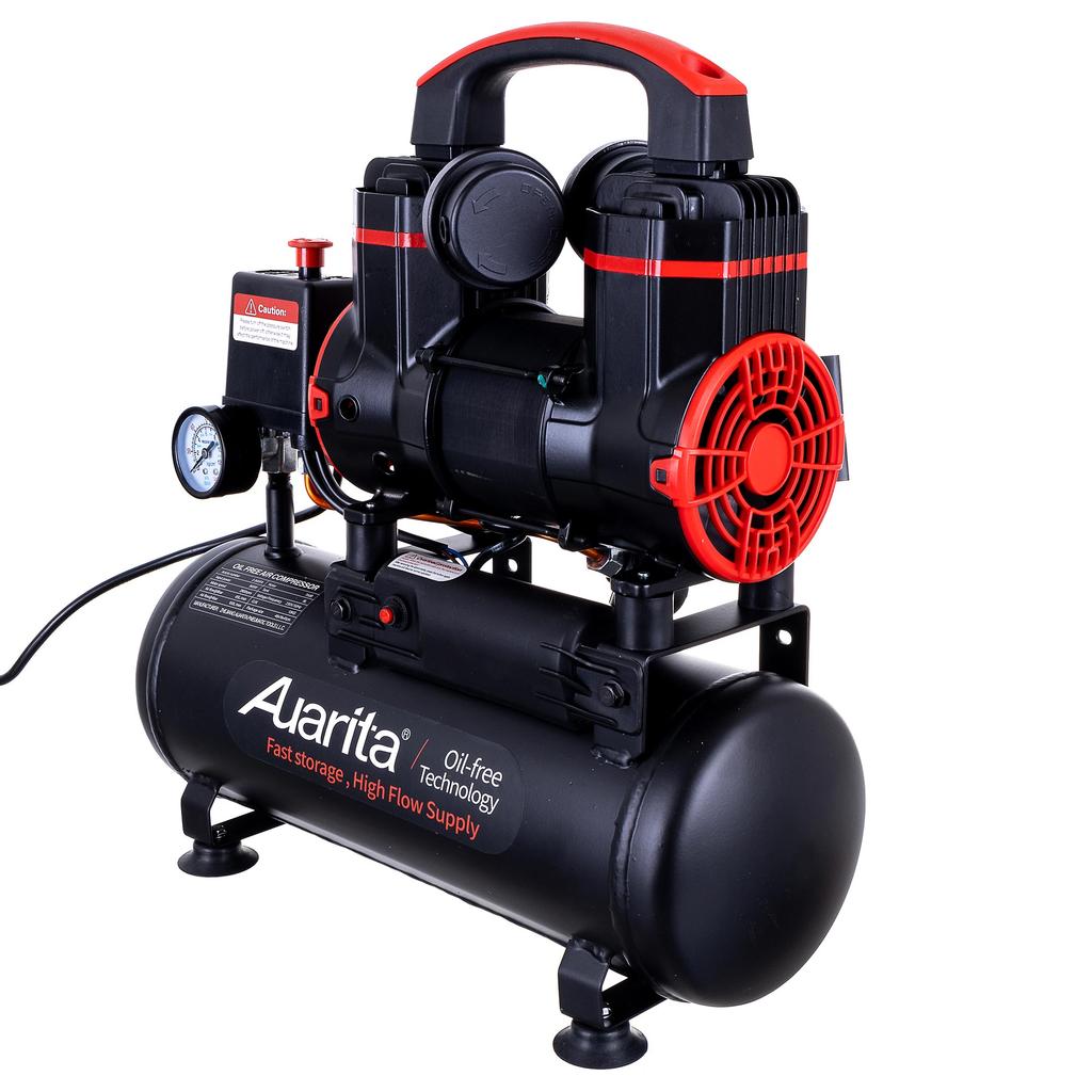 Kompresor Bezolejowy Auarita 900W 8L Dwutlokowy Cichy Sprezarka