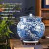 Jingdezhen Hand-painted Dragon & Phoenix Ceramic Tea Caddy