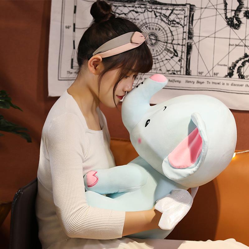 Милый ангел-слон, мягкая игрушка, мультяшный мягкий слон, плюшевая кукла-животное, детская спящая успокаивающая кукла, подарок на день Святого Валентина для девочек