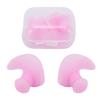 1 Pair Swimming Ear Plugs Soft Silica Gel Waterproof DustProof Water Sports Swim Earplugs(Pink In
