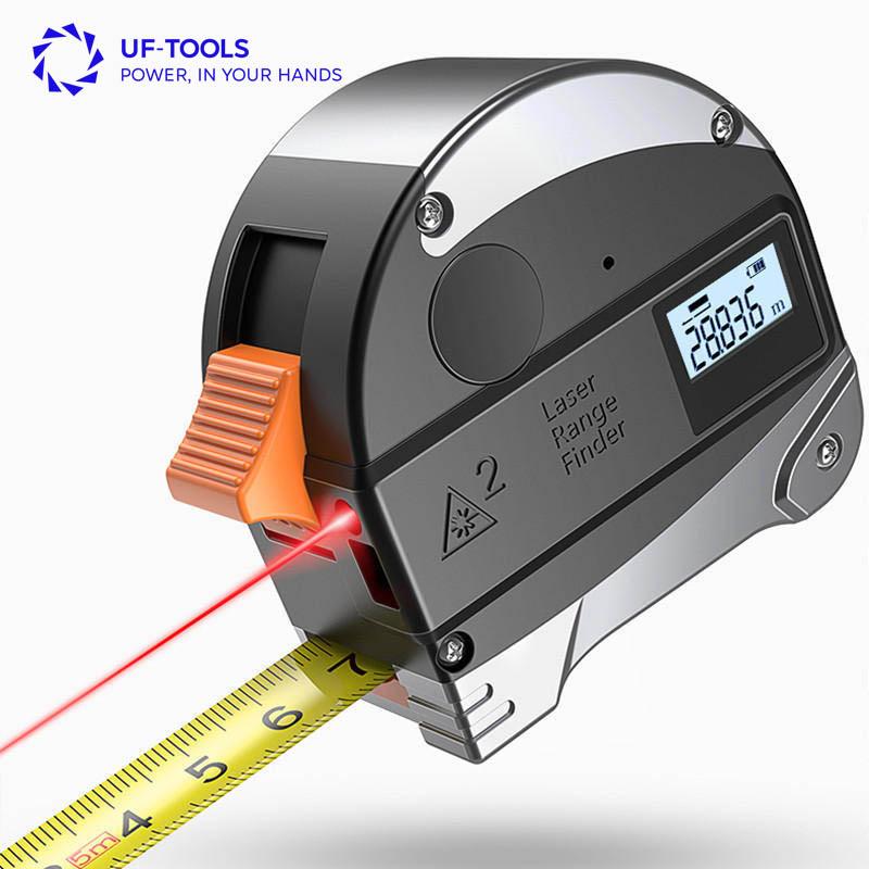 Laser Digital Tape Measures Good Quality 40M LCD Digital Display Laser Measuring Tape Distance 5m Tape Measure