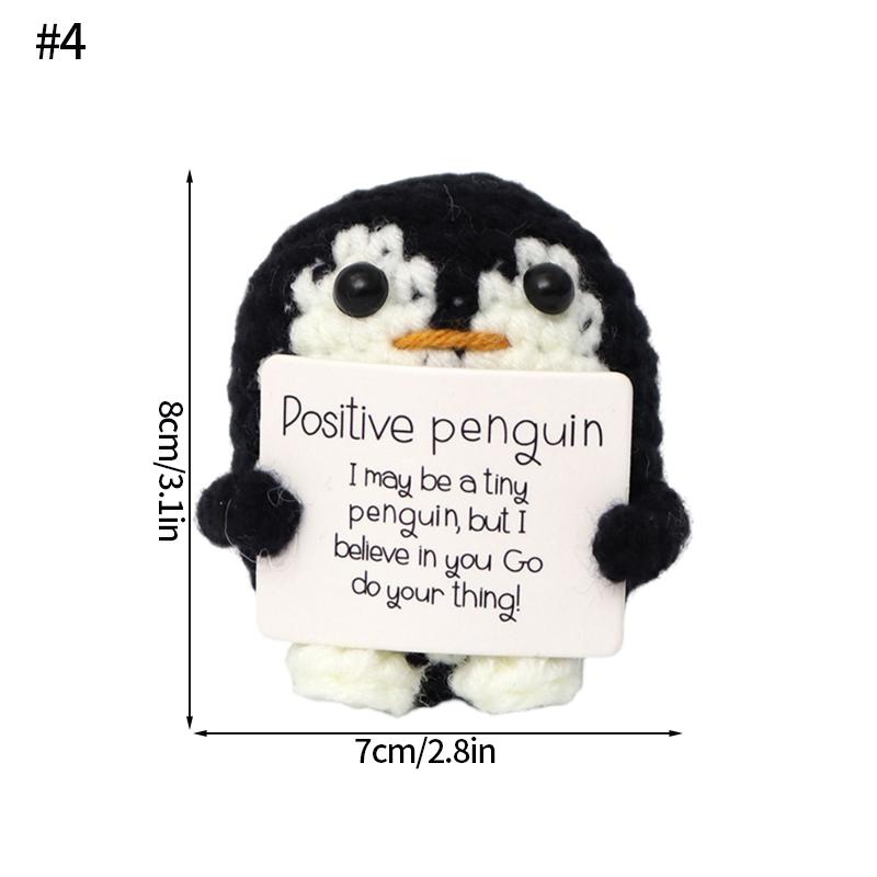 Crochet Positive Energy Dolls Mini Pocket Hug Handmade Plush Knitted Doll Hand-woven Gifts Crochet Animals Desktop Decoration 