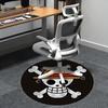 One Piece,Straw Hat Pirates Chair mat Round Rug Office carpet, Machine Washable, Non slip, Suitable for Living Rooms, Bedrooms