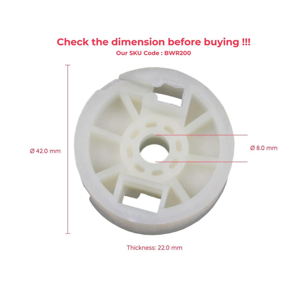 BWR200 Power Window Regulator Roller Gear Pulley Front Left for Mercedes Vito Viano Mixto V Class MK2 W639 2003-2010 6397200046