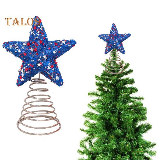 Патриотическая звезда-верхушка на елку 4 июля патриотическое украшение на елку 3D блестящая звезда-верхушка на елку для праздничной вечеринки в честь Дня независимости