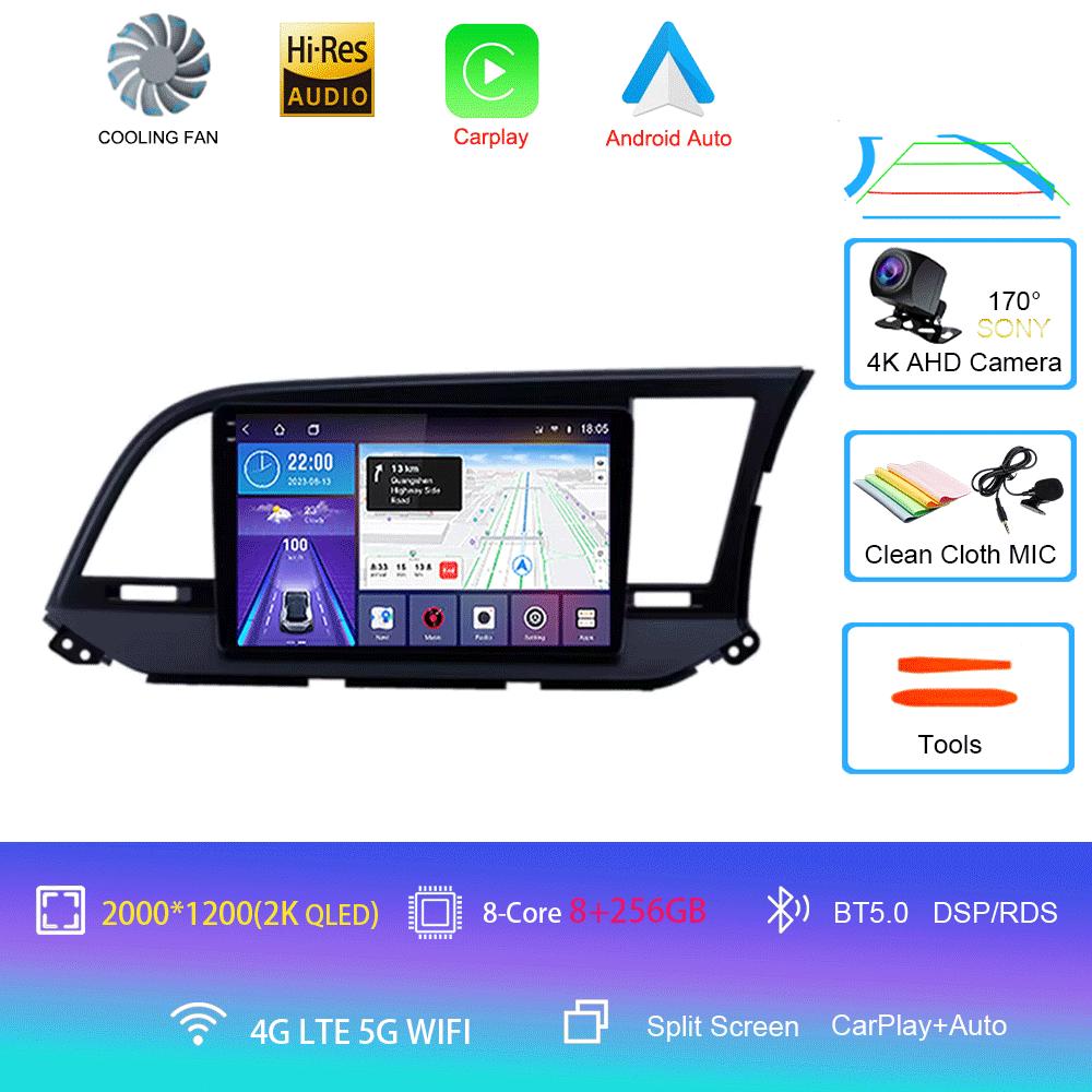For Hyundai Elantra 6 2015 2016 2017 2018 Car Radio Android 14 Carplay GPS Navigaion Multimidia Video Player Stereo Head Unit 4G