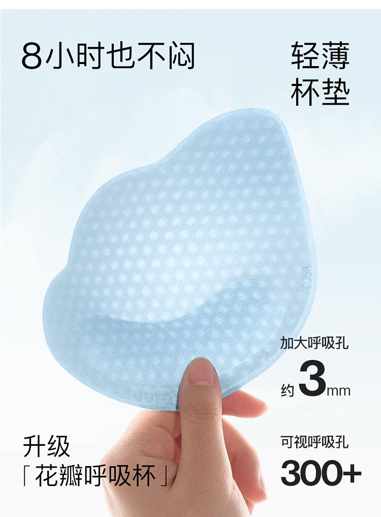 Ubras Cool Breeze Series Mint Cool Feeling Small Wave Petal Cup Soft Support Bra