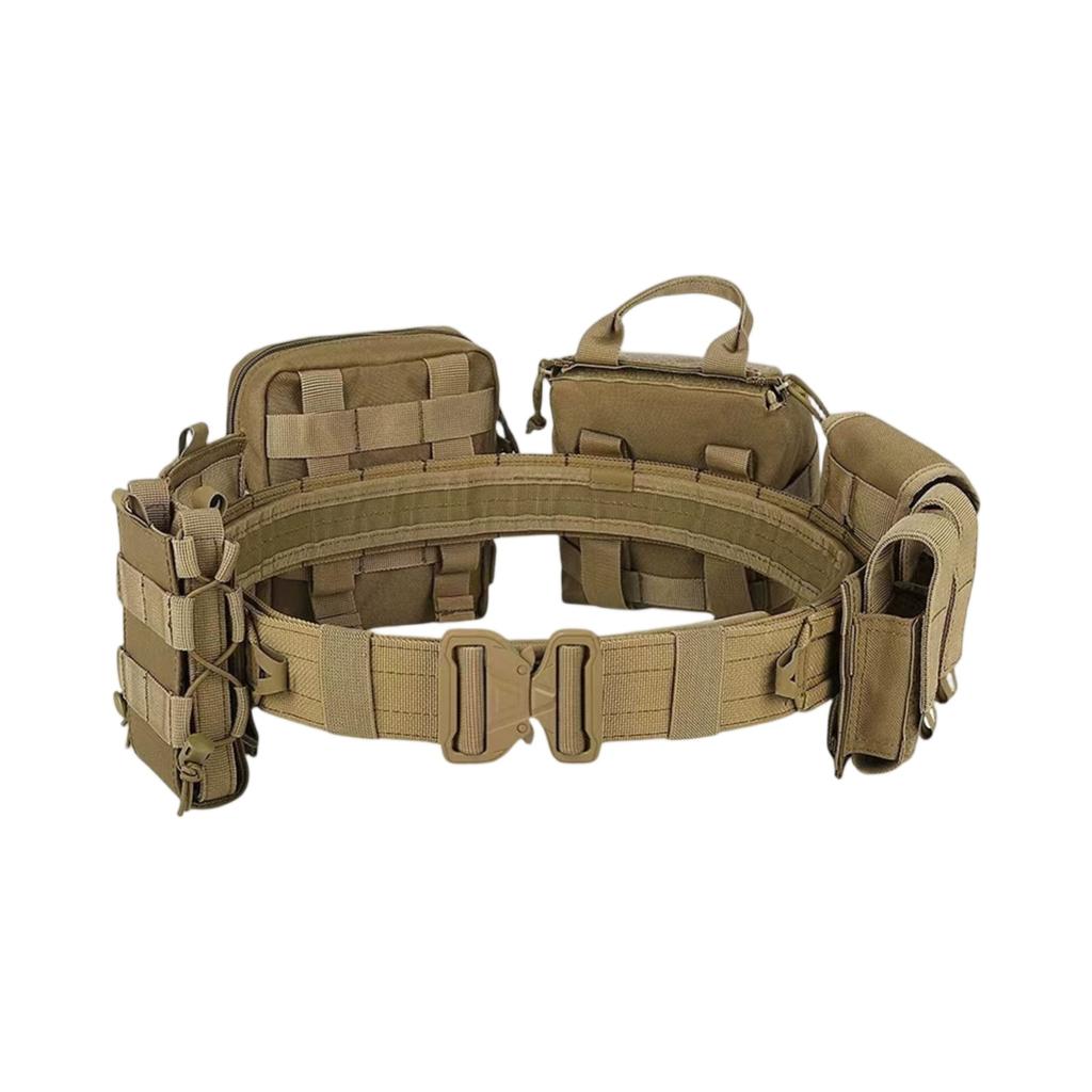 Outdoor  Waist Belt – 8-Piece Quick Release Equipment Set, Multi-Functional Patrol Belt for Duty, Security, and  Activities