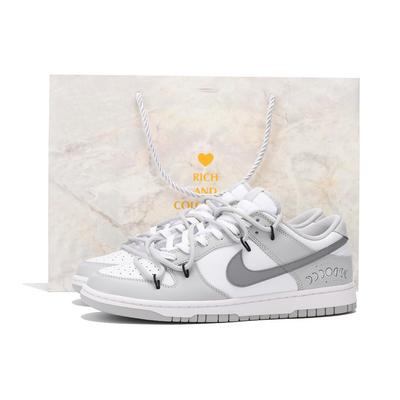Кроссовки Dunk Low Skateboard Мужские Бело-серые DD1391-103(Team32-SBOX)