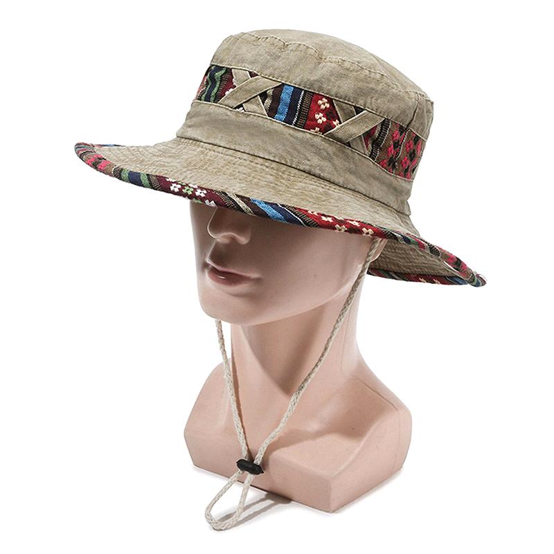 Персонализированная шляпа рыбака в этническом стиле, модная шляпа от солнца на весну и лето, винтажная шляпа с большими полями в старом уличном стиле