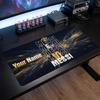 Lionel Messi Custom Large Mouse Pad, Personalized Name Text Print, Football Logo Non‑Slip Desk Mat Gaming Gift