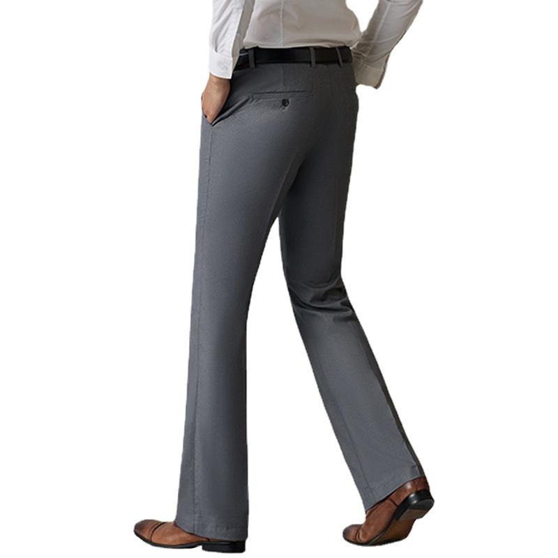 Мужские расклешенные брюки с расклешенным низом, облегающие винтажные формальные брюки, брюки с вырезом