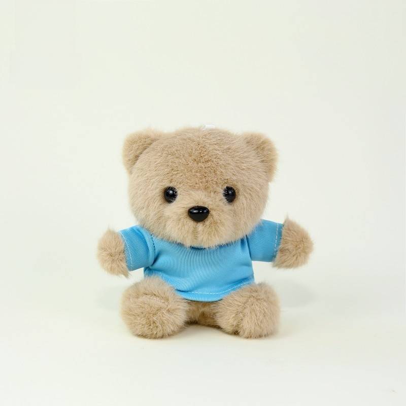 Teddy Bear Plush Toy Keychain With Printing For Gift And Decoration