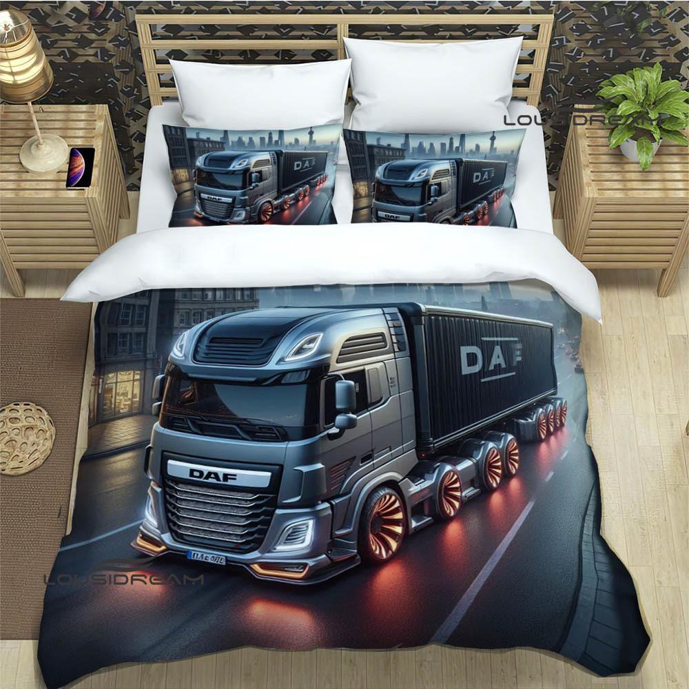 3D Постельное белье с принтом ретро грузовика DAF изысканный набор постельных принадлежностей пододеяльник комплект с одеялом постельный комплект роскошный подарок на день рождения