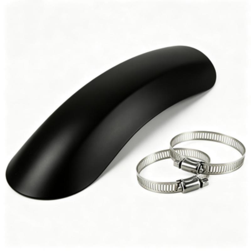 Motorcycle Exhaust Heat Shield Cover with Clamps for Harley Cruisers