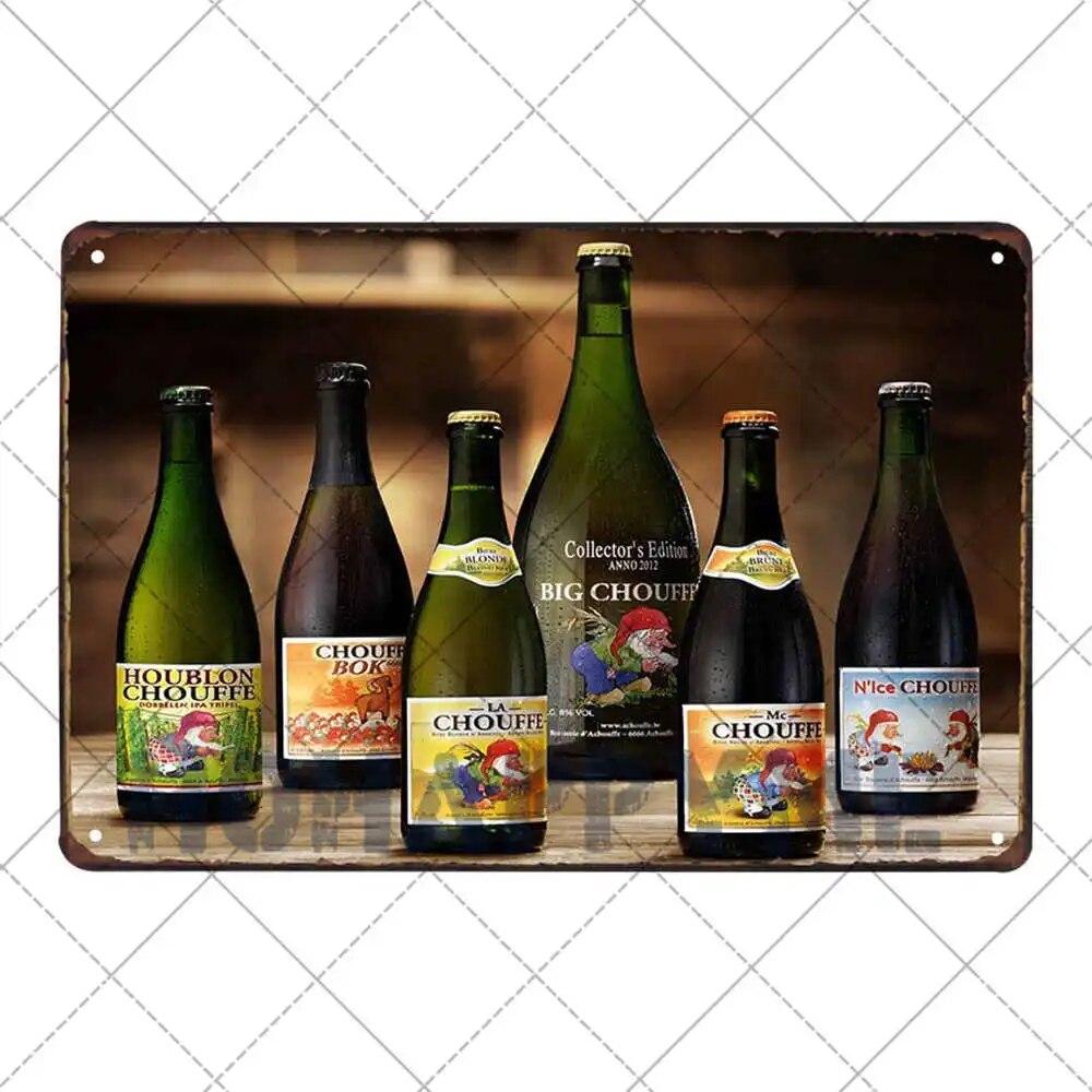 Belgian Beer Vintage Metal Tin Painting Signs Poster Plates Decoration Bar Pub Club Cafe Wall Iron Stickers Retro Plaque 20x30cm