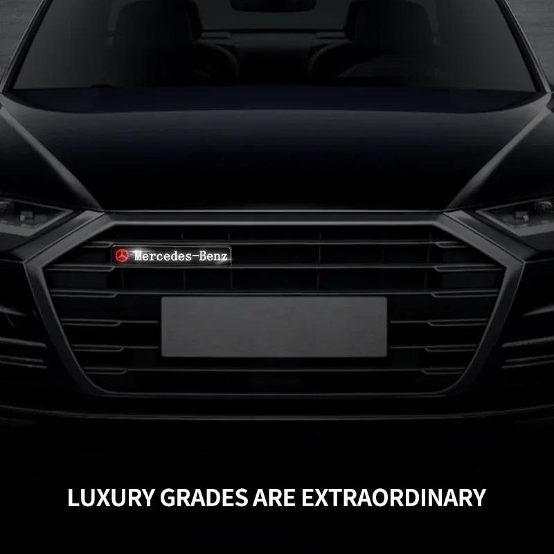 EJG4 Car Mid-net Lamp Badge Emblem Decoration Styling Auto Accessories for Mercedes Benz W212 W204 W211W168 W213 W205 W210 W108 W124