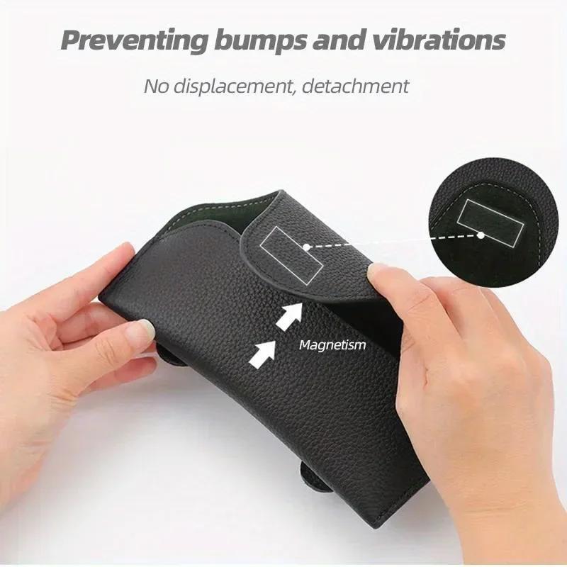 Держатель для солнцезащитных очков на козырек автомобиля, кожаный зажим для очков, аксессуары для козырька, держатель для очков