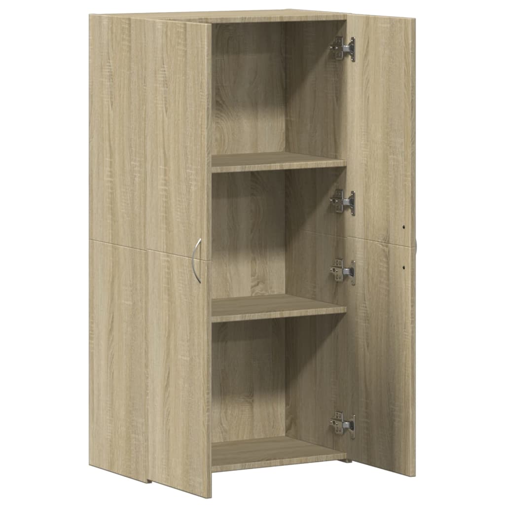 Filing Cabinet in Sonoma Oak 60 x 32 x 115 cm Particleboard