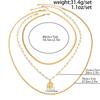IngeSight.Z 3 шт. Модный чокер-ожерелье с подвеской-монетой из имитации жемчуга для мужчин, панк, регулируемая, золотистого цвета, витая цепочка, гранж-украшение