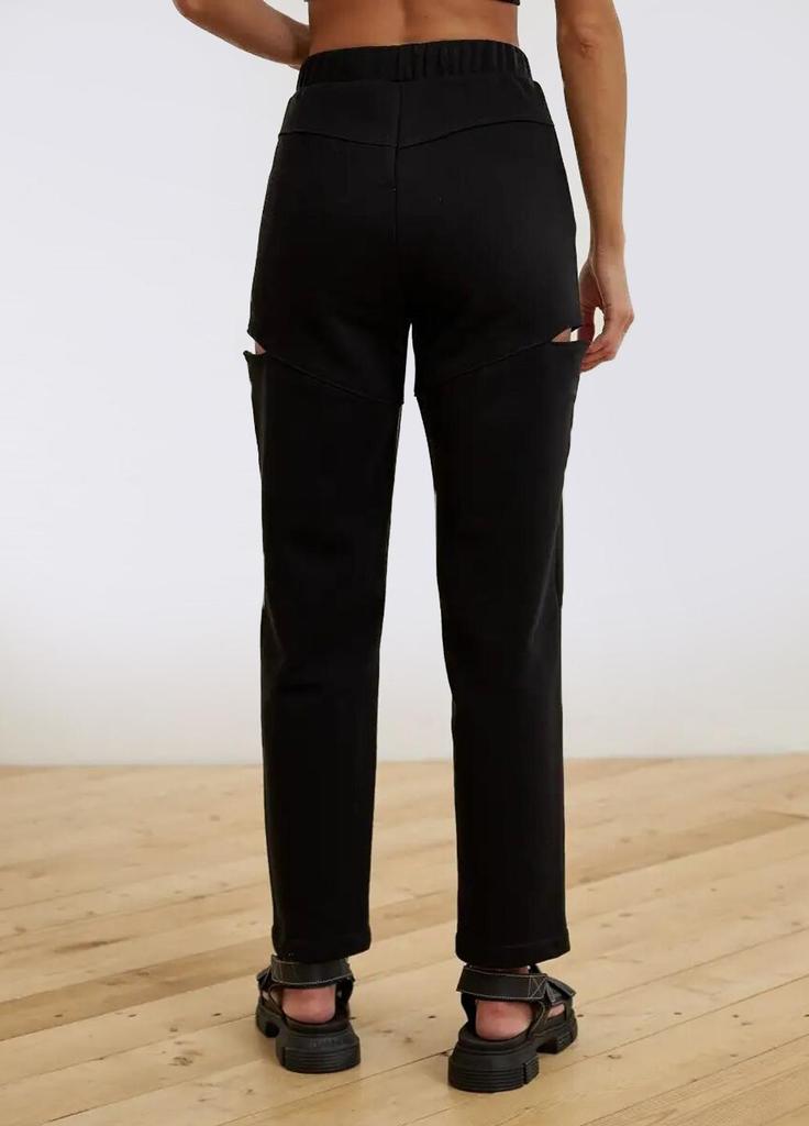 Брюки трикотажные хлопковые с разрезами