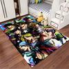 Vibrant Anime Characters Group Design Rug Non-slip rug suitable for living room and bedroom sofas.