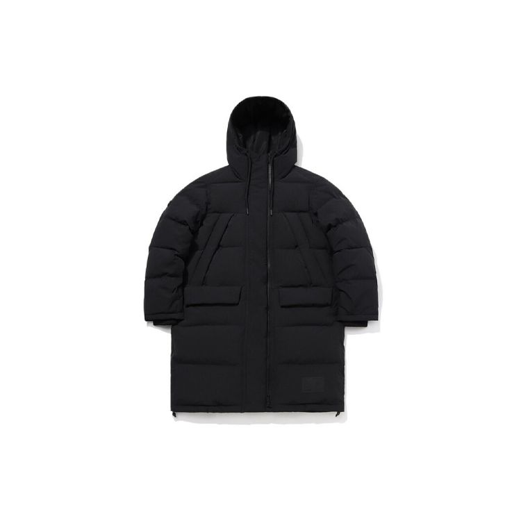 Li Ning Badfive Basketball Series Warm Hooded Down Jacket Men Outerwear Standard-Black AYMQ103-3