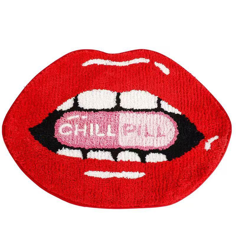 Hot Selling Halloween Door Mat Absorbent Non-slip Bath Mat Pumpkin Skull Lip Creative Gift Floor Rug