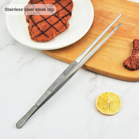 Kitchen Tweezers Extra-Long Stainless Steel Cooking Tongs Fine Tweezer for Grilling