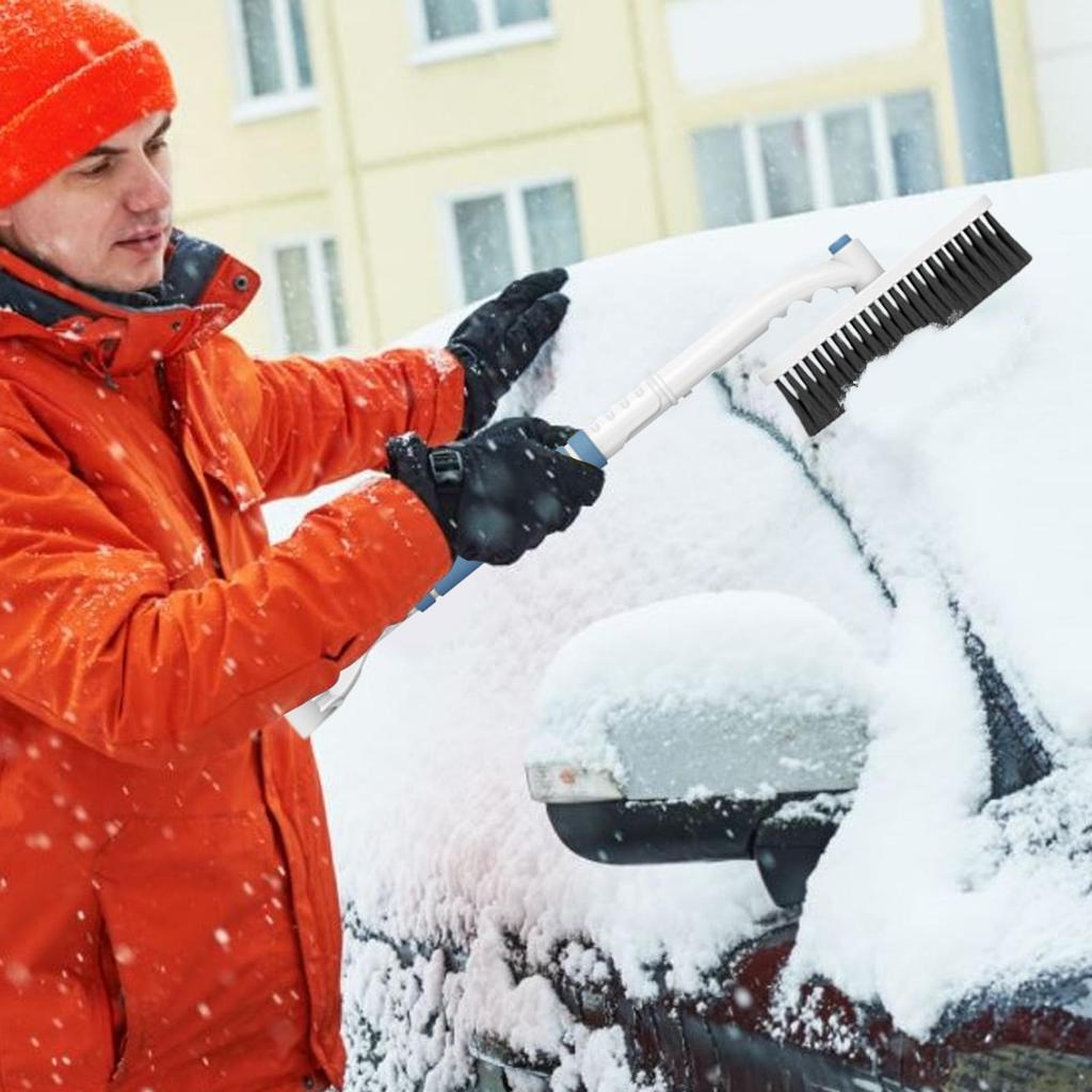 Снежная щетка для автомобиля регулируемая выдвижная метла вращающаяся на 360 градусов скребок для льда для внедорожника грузовика автомобиля седана скутера крыши