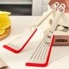 Нержавеющая сталь Лопатка с прорезями Силиконовая лопатка для рыбы Жаропрочная лопатка для стейков и омлетов Кулинарный инструмент Кухонная утварь