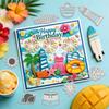 Summer Beach Carbon Steel Cutting Dies Stencils for DIY Scrapbooking Photo Album Decorative Embossing Paper Card Mixed Shapes 183x197x0.8mm