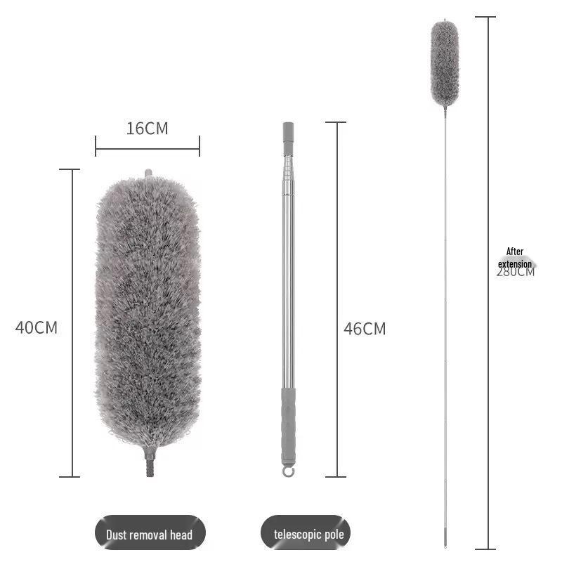 Retractable Electrostatic Feather Duster for Household Cleaning