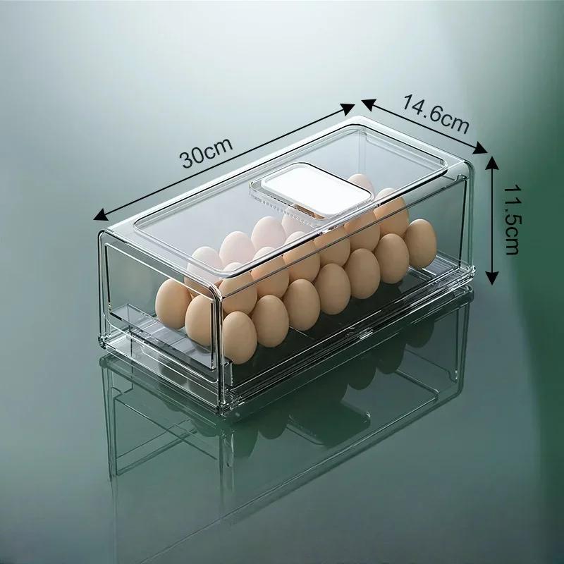 Refrigerator Storage Box Drawer Type Fresh-keeping Box Kitchen Food Vegetable Preservation Box Eggs and Meat Frozen Storage Box