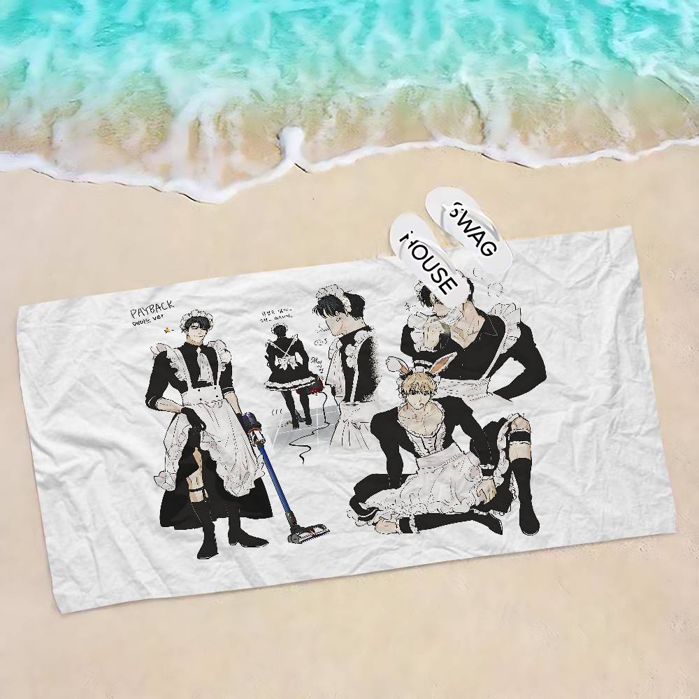 bl Anime payback Beach Towel Colorful Bath Towels for Girl Microfiber Quick Dry Sand Free Beach Yoga Spa Gym Pool